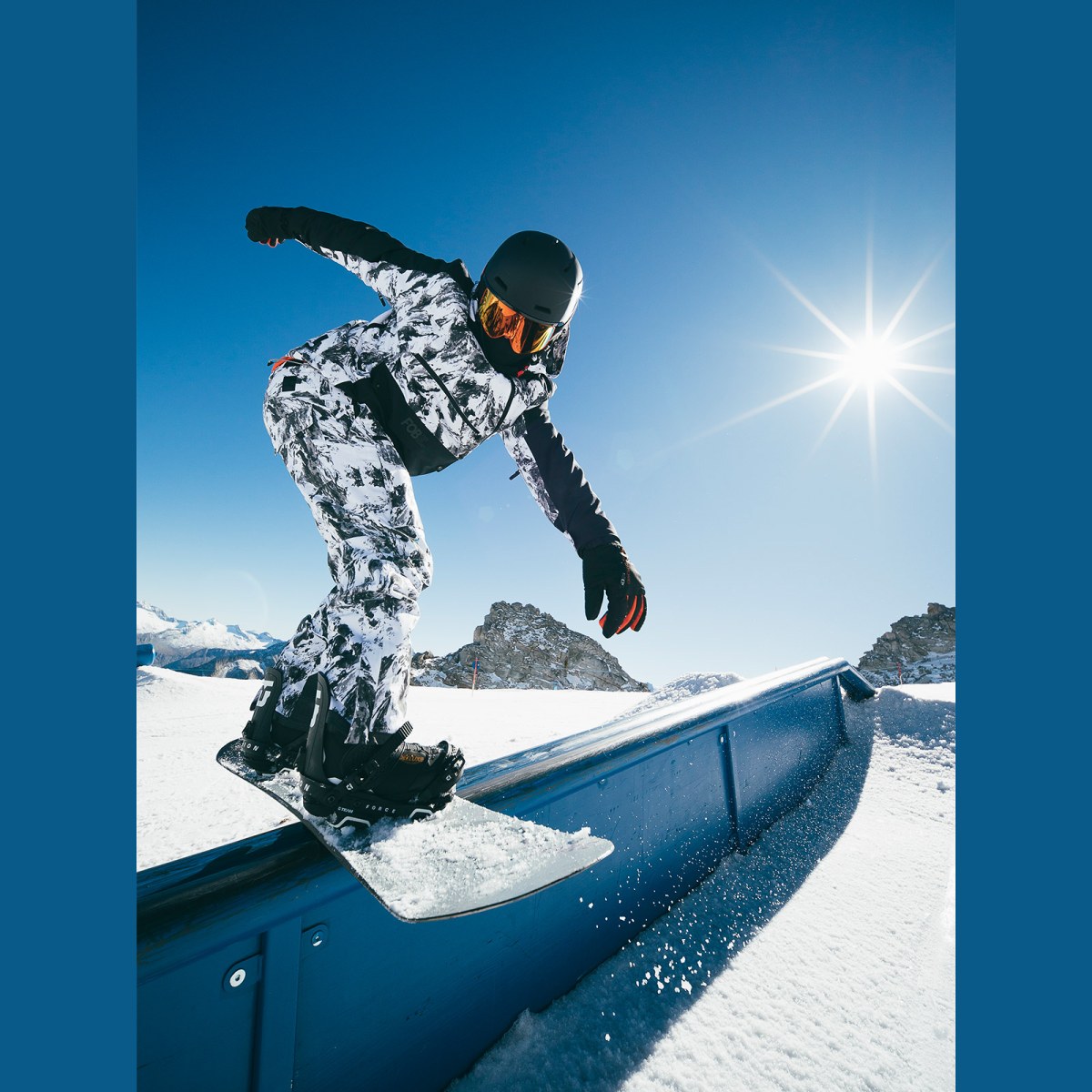 Nohavice snowboardové membrána 15000 pánske - čierno-biele · záber 1