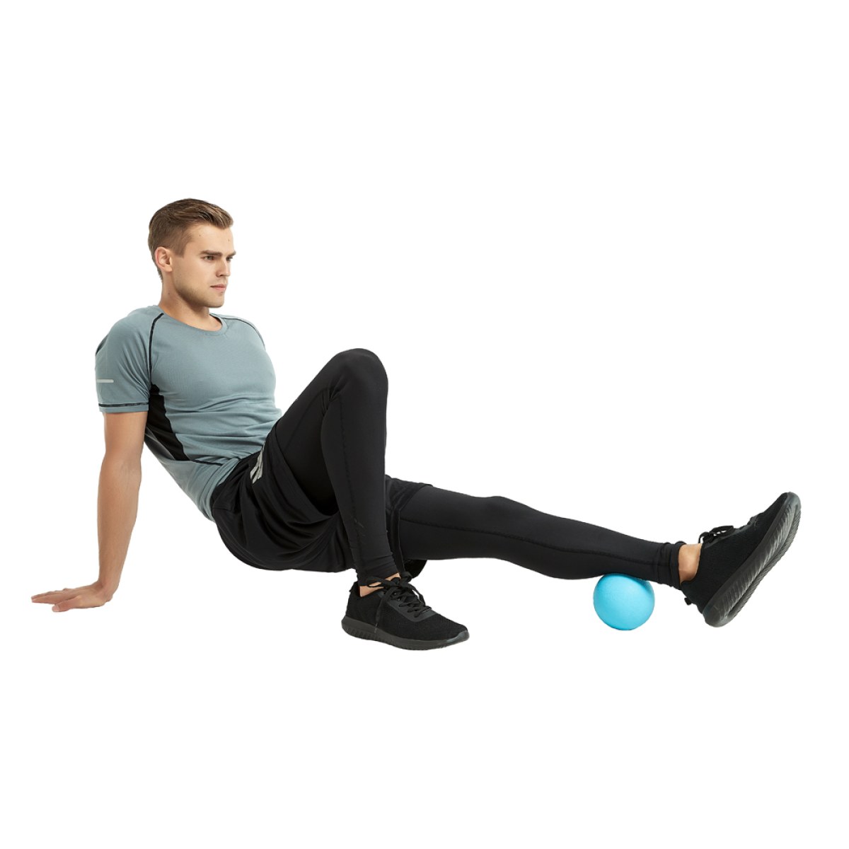 Masážna loptička inSPORTline Thera 12 cm - Farba: Modrá · záber 4