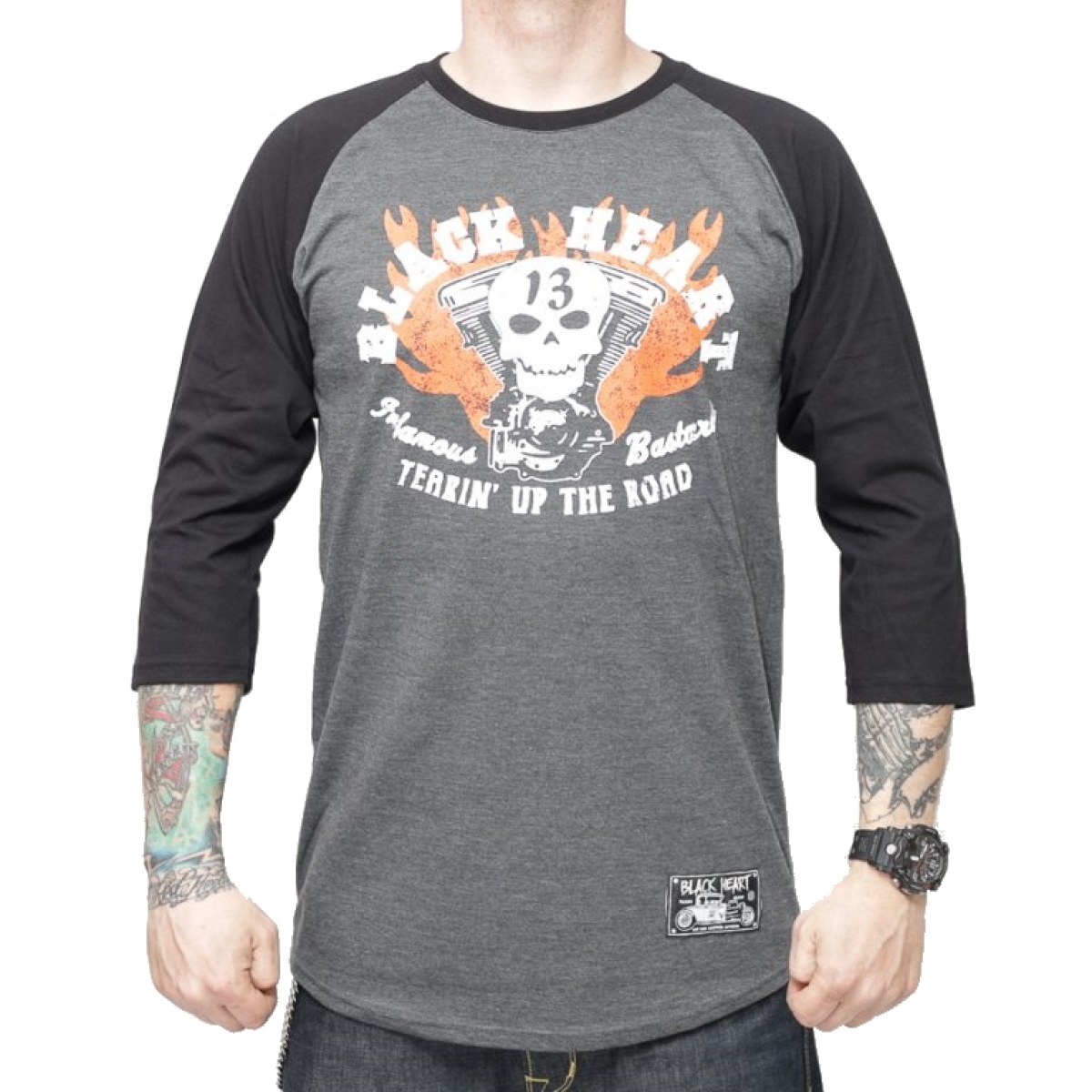 BLACK HEART Flathead LS šedá - M · záber 1