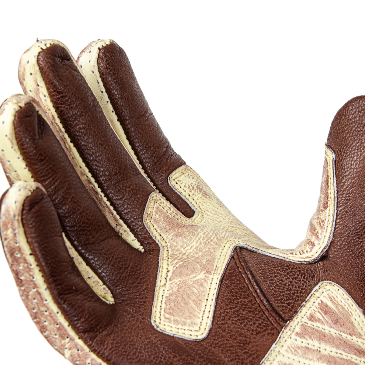Kožené moto rukavice W-TEC Retro Gloves - Veľkosť: M · záber 4