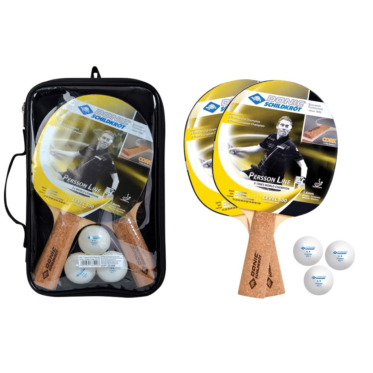 Set na stolný tenis DONIC Persson 500 Kork · záber 1