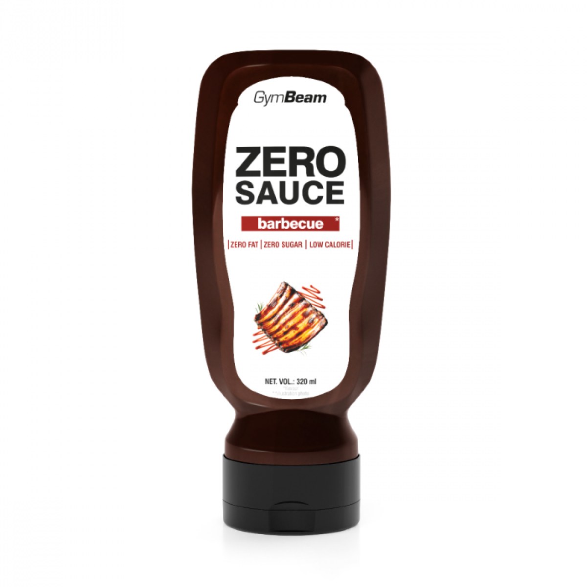 GymBeam ZERO OMÁČKA barbecue - Hmotnosť: 0,32 kg | Objem: 320 ml | Balenie: 6 · záber 1