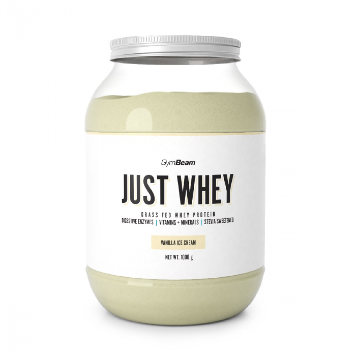 GymBeam Just Whey vanilková zmrzlina - Príchuť: Vanilková zmrzlina | Hmotnosť: 1 kg · záber 1