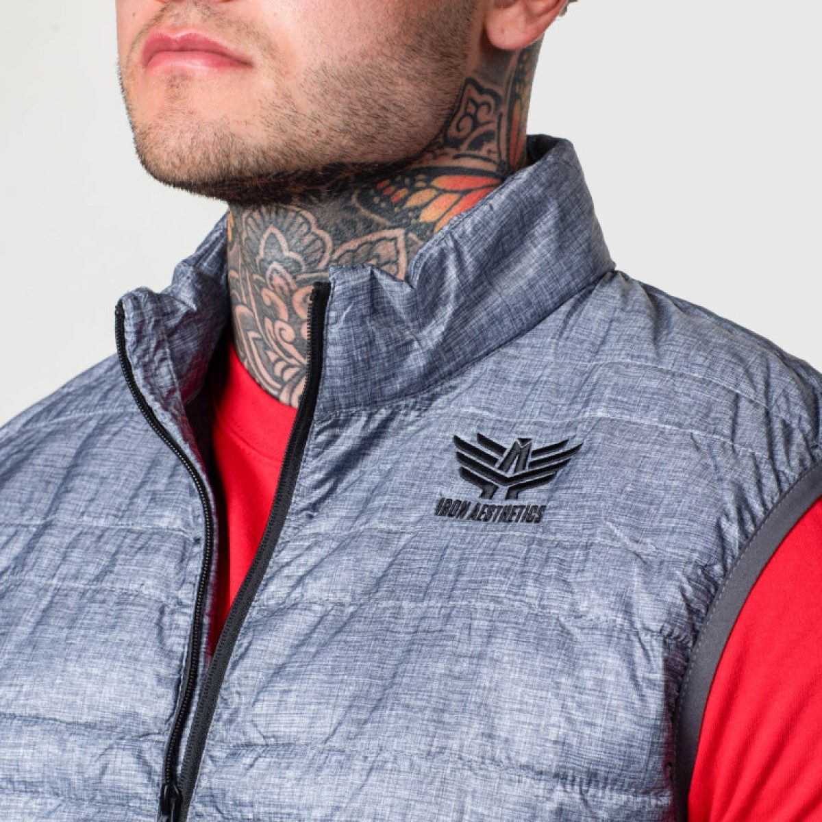 Pánska vesta Iron Aesthetics Bodywarmer, svetlosivá · záber 2