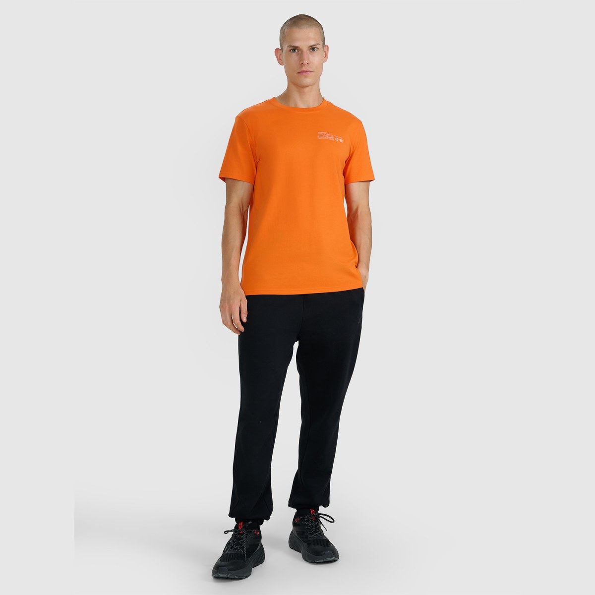 Pánske regular tričko s potlačou - oranžové · záber 4