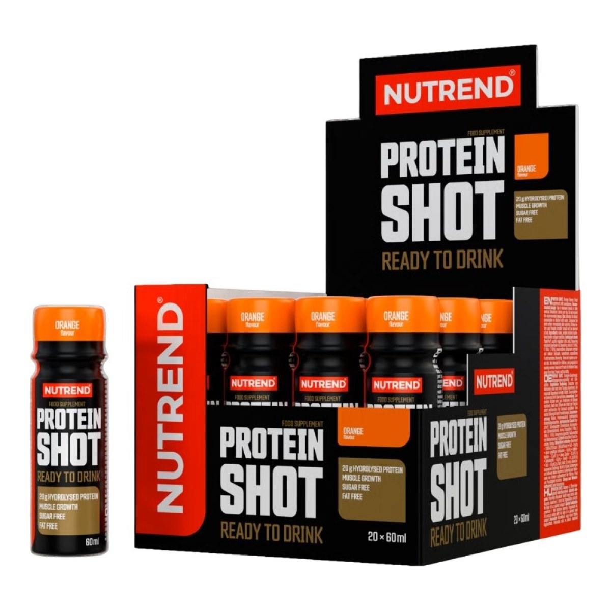 Nutrend Protein Shot 20x60ml pomaranč · záber 1