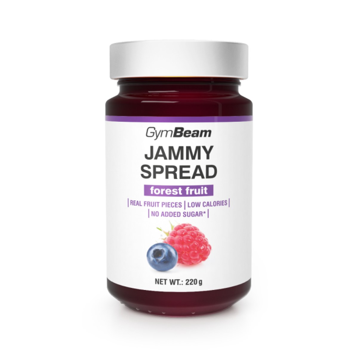 GymBeam Jammy Spread lesné ovocie - Príchuť: Lesné ovocie | Hmotnosť: 0,22 kg | Balenie: 6 · záber 1