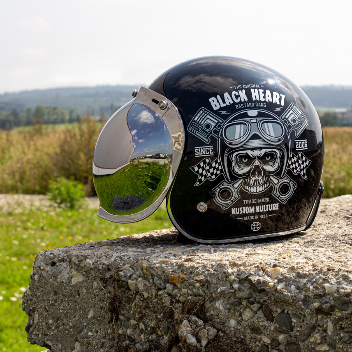 Prídavné plexi k prilbe W-TEC Kustom a V541 - Farba: Dýmové · záber 5