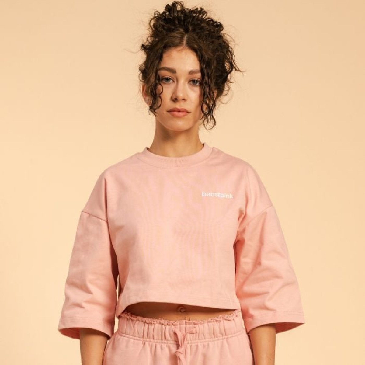 BeastPink Dámske tričko Cropped Serenity Pink LL · záber 1
