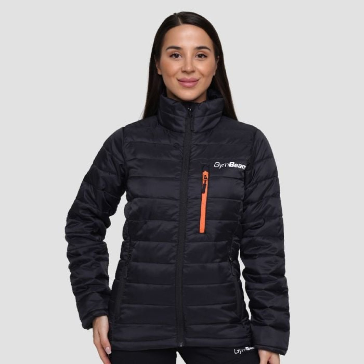 GymBeam Dámska bunda Puffer Black/Orange XLXL · záber 1
