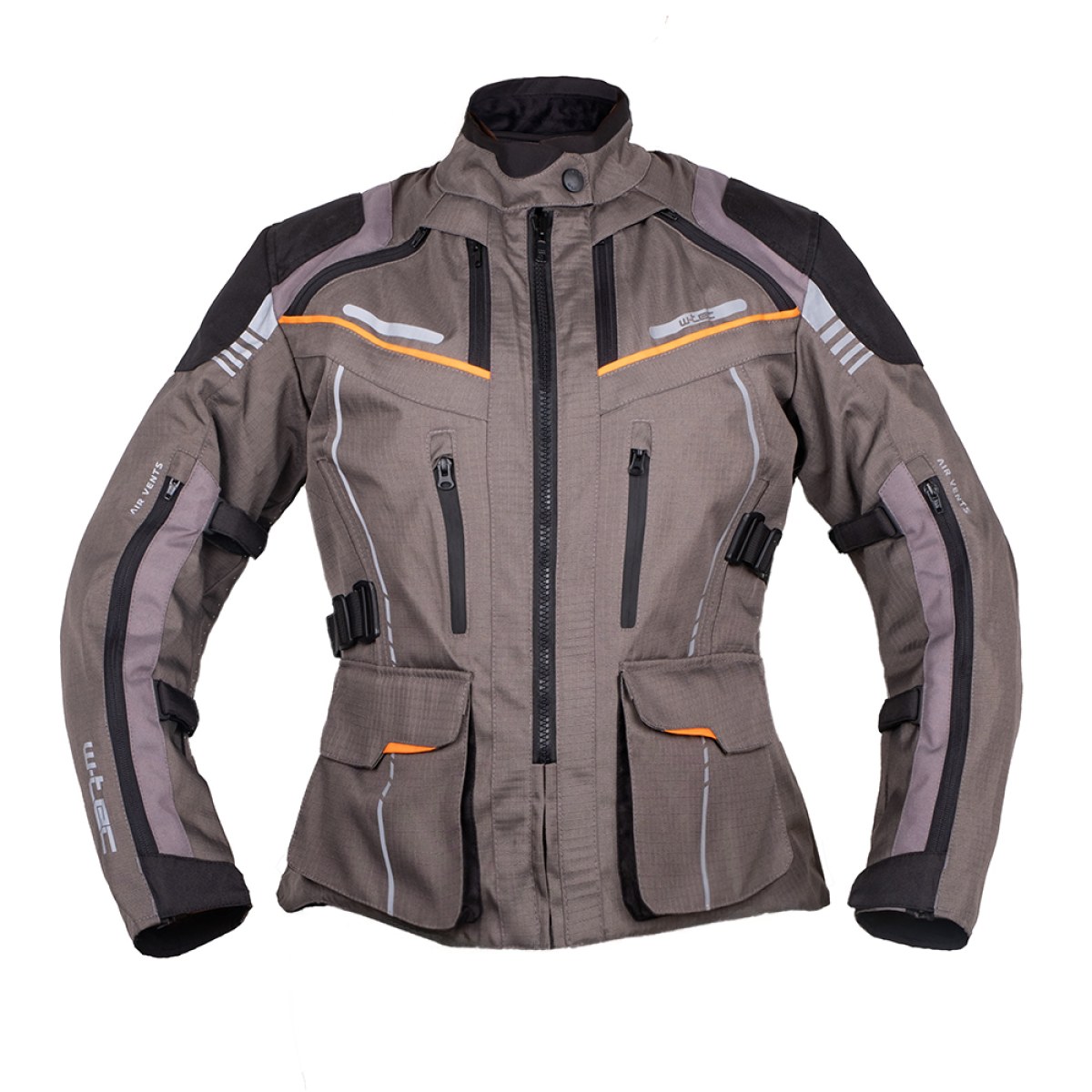 Dámska touringová moto bunda W-TEC Smackton Lady - Veľkosť: M | Farba: Oranžová · záber 1