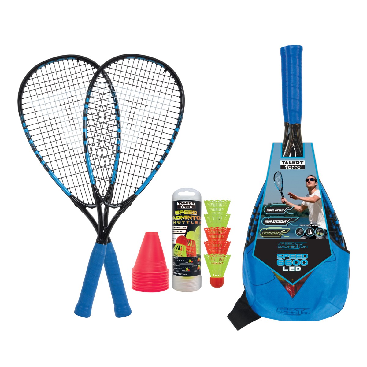 Speed ​​bedmintonový set TALBOT TORRO Speed ​​6600 LED · záber 1