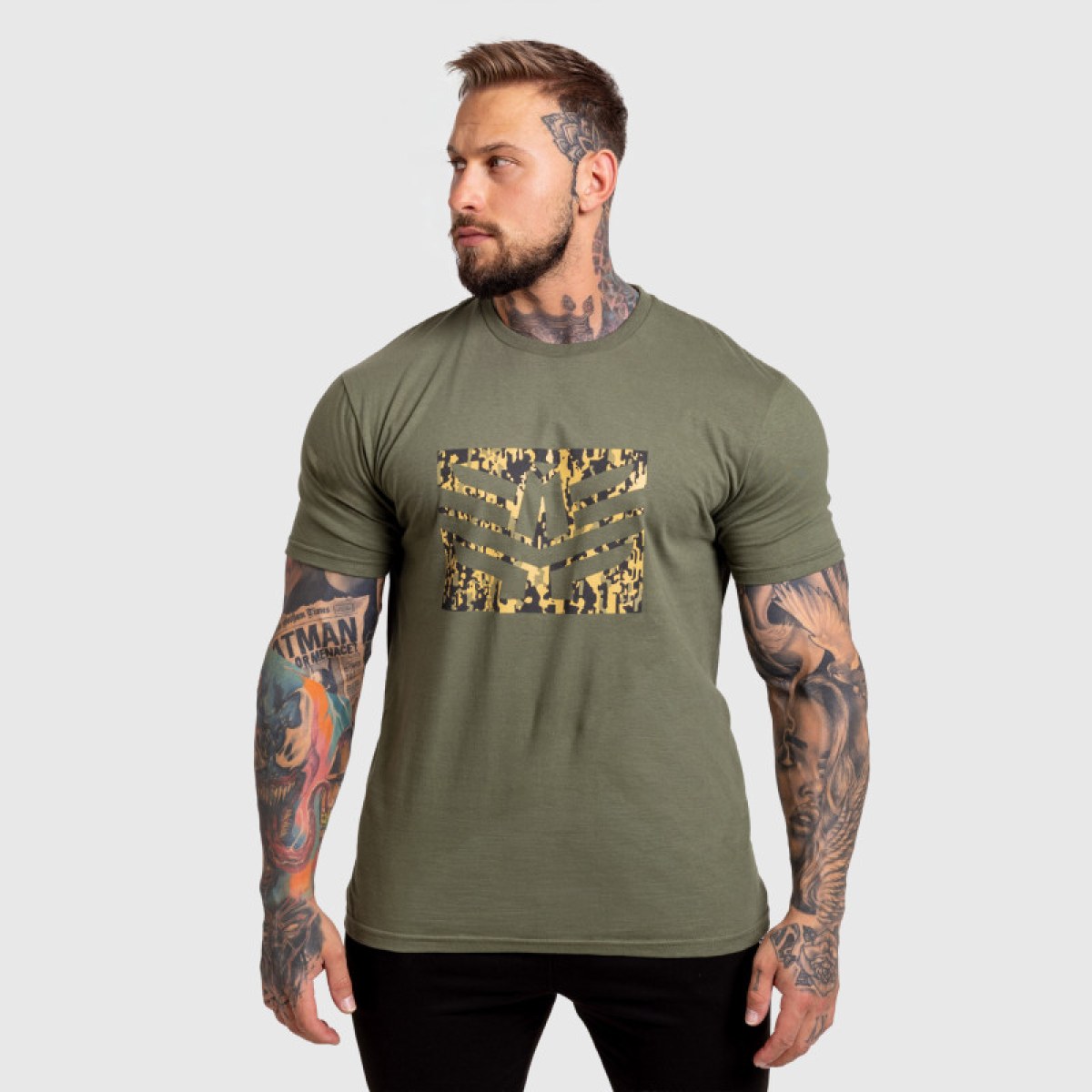 Pánske tričko Iron Aesthetics Tactical, zelené · záber 3