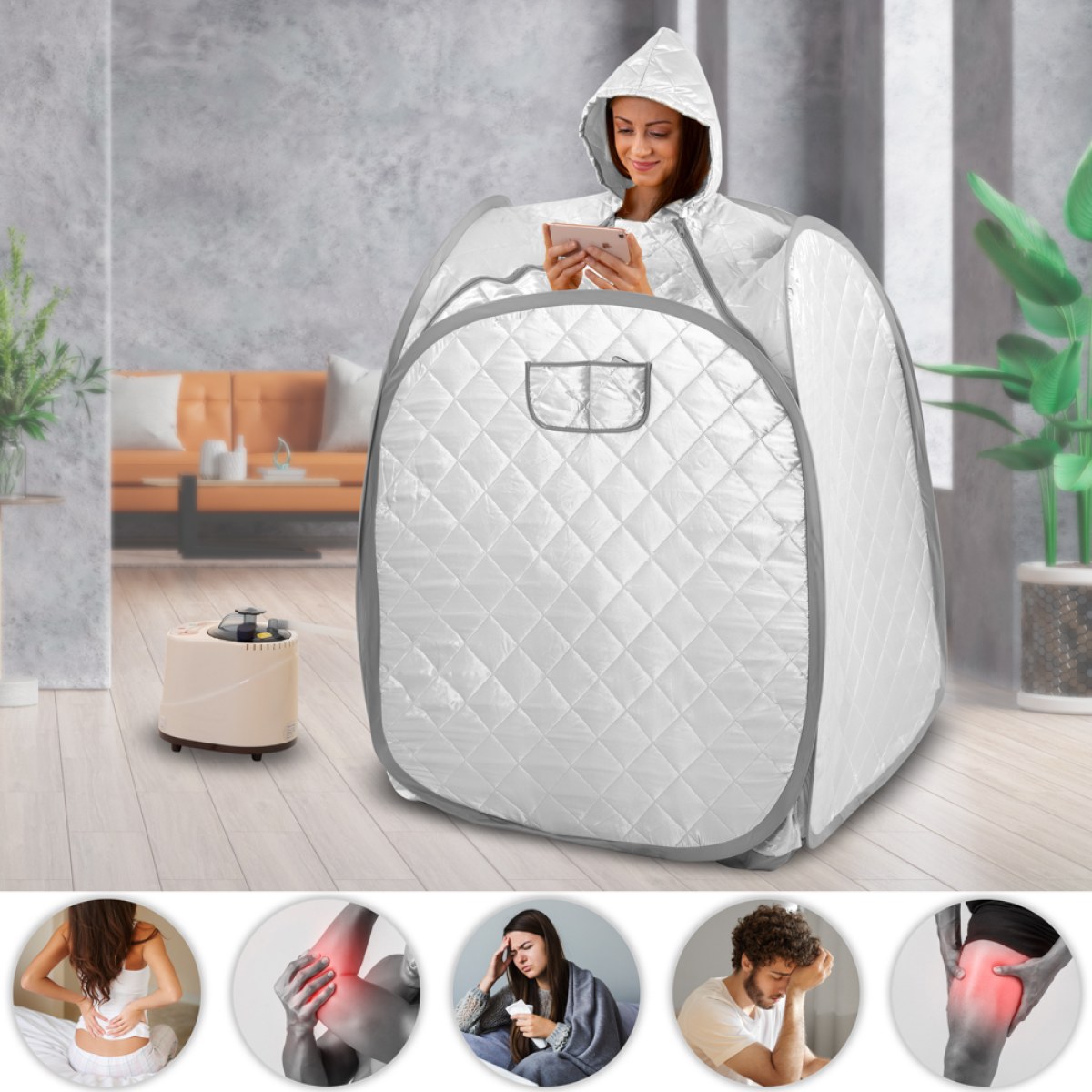 Prenosná parná sauna inSPORTline Steamona II · záber 1