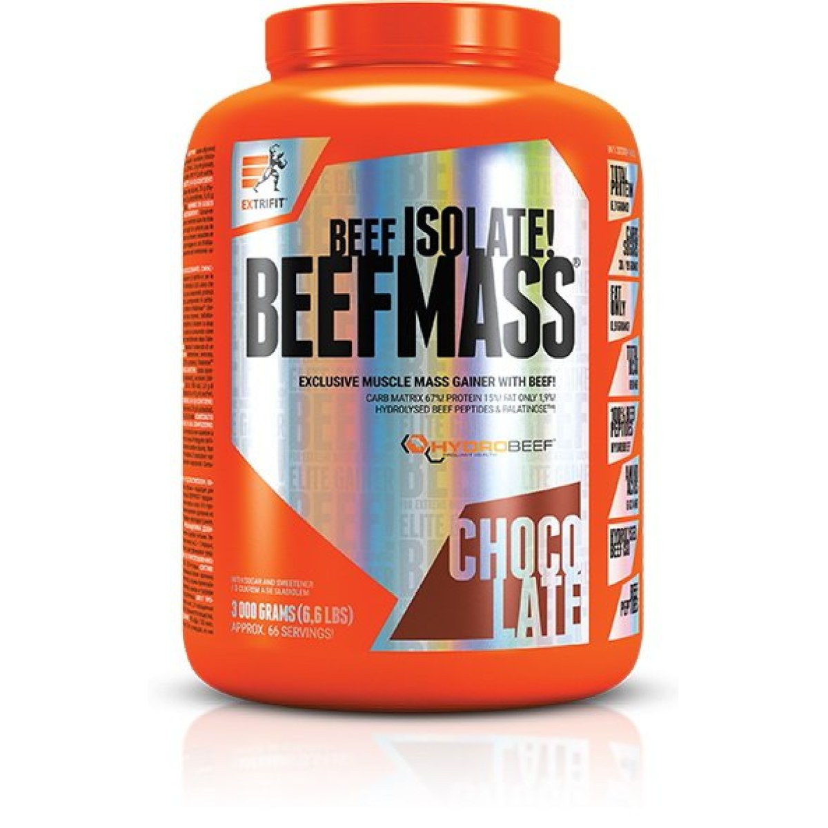 Beefmass Gainer - Extrifit 1500 g Čokoláda · záber 1