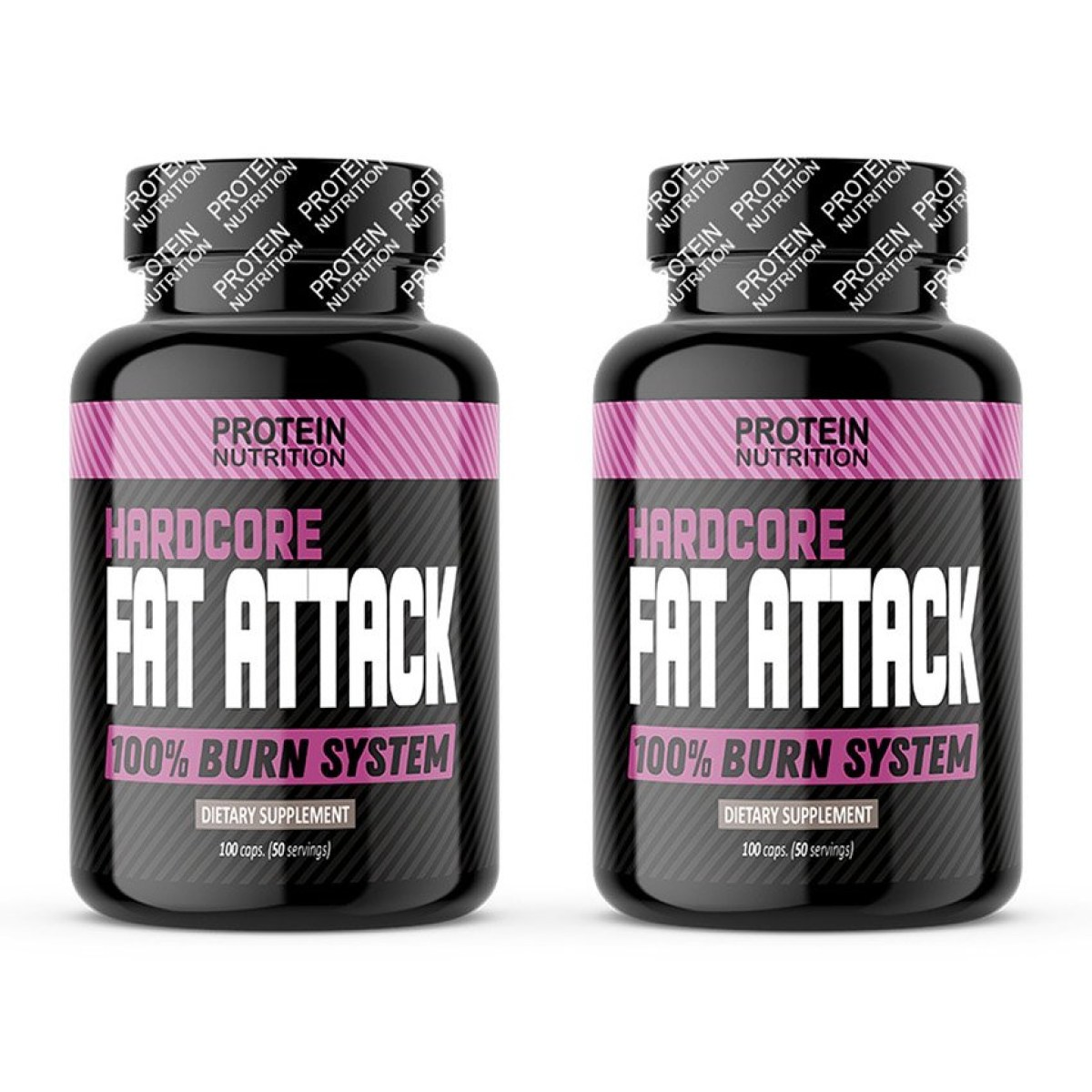 1+1 Zadarmo: Hardcore Fat Attack - Protein Nutrition 100 kaps. + 100 kaps. · záber 1