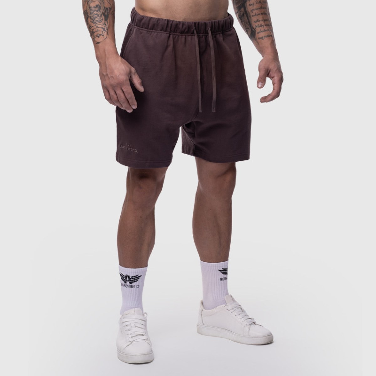 Pánske bavlnené šortky Iron Aesthetics Ambition, fialové · záber 3