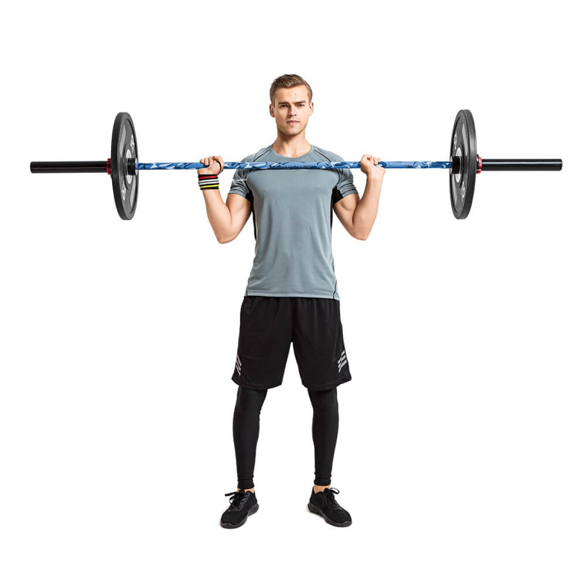 Vzpieračská tyč s ložiskami inSPORTline OLYMPIC OB-86 PCWC 201cm/50mm • 15kg • do 450kg • bez objímok · záber 3
