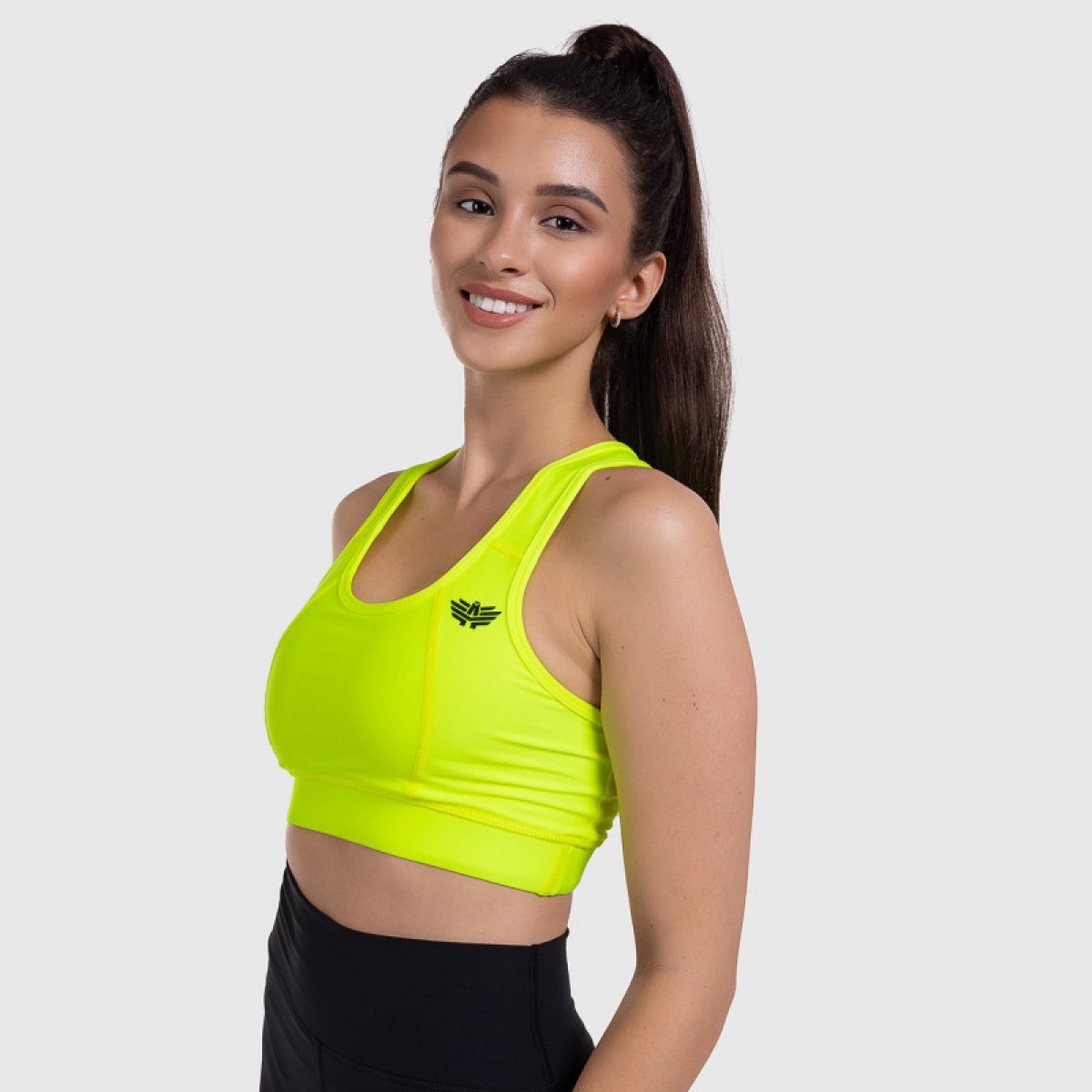 Dámska športová podprsenka - Iron Aesthetics, NEON YELLOW · záber 5