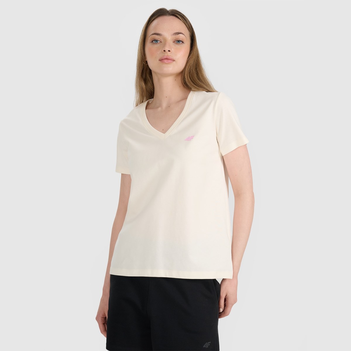Dámske oversize hladké tričko - biela · záber 1