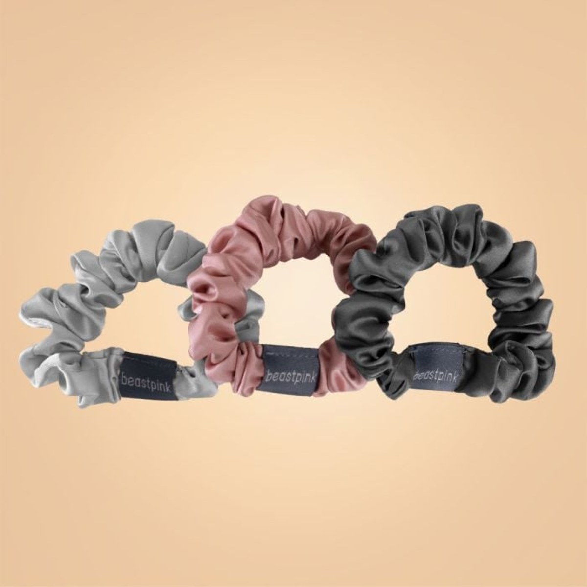 BeastPink Set saténových gumičiek do vlasov Mix · záber 1