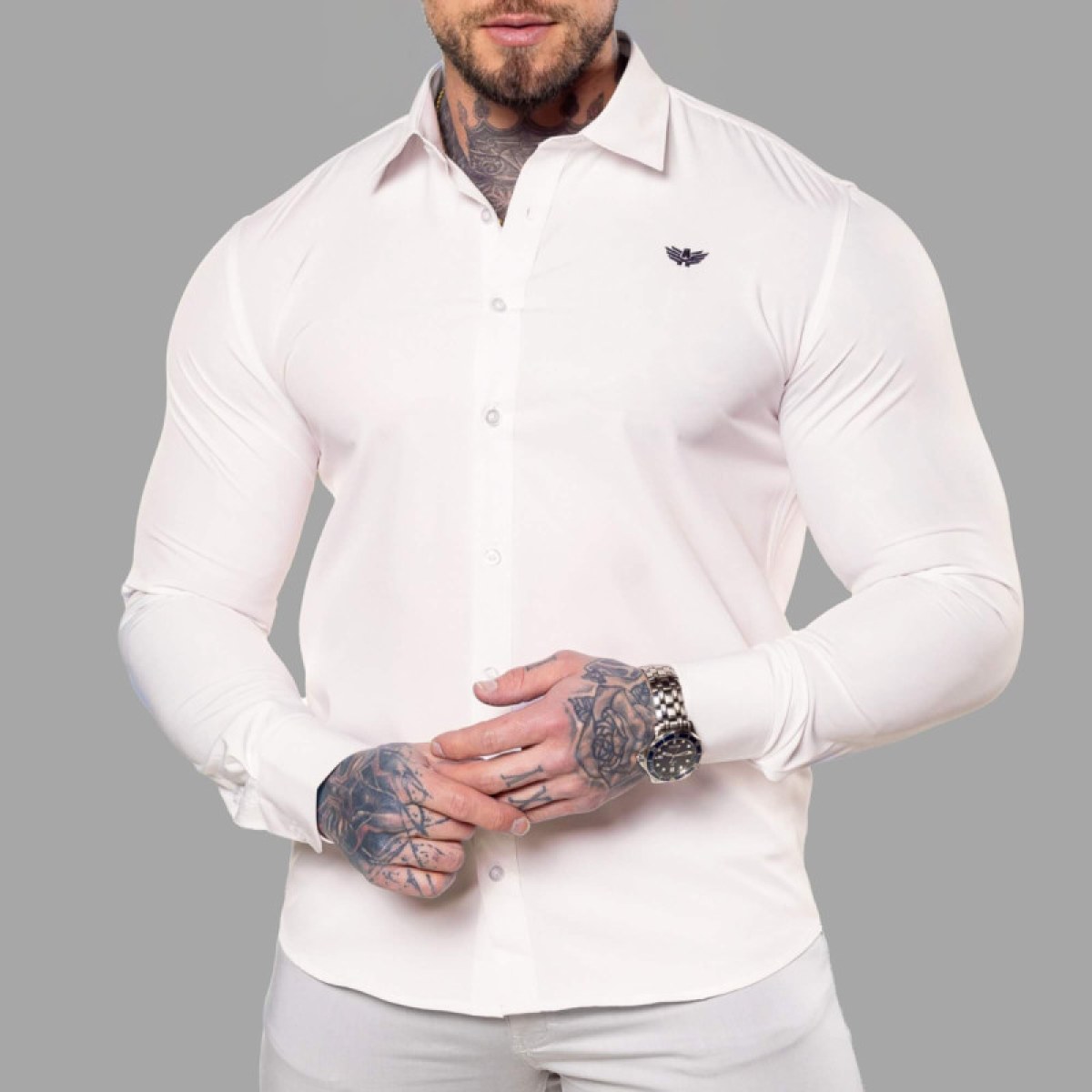 Strečová košeľa Iron Aesthetics Slim Stretch, natural · záber 2
