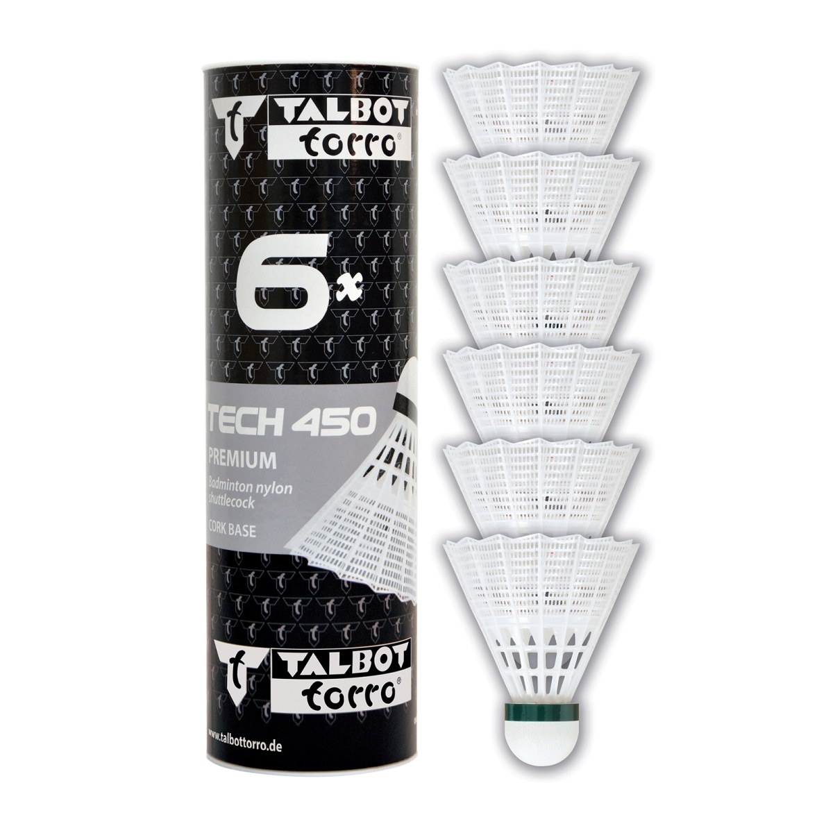 Bedmintonové loptičky TALBOT TORRO Tech 450 Slow 6ks - biele · záber 1