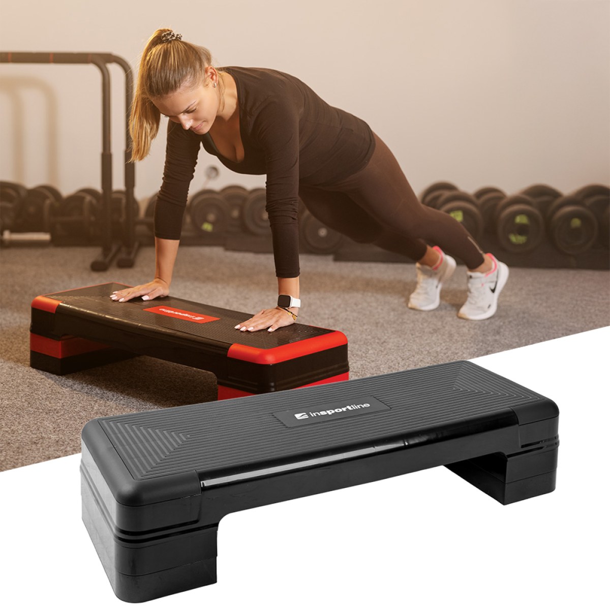 Aerobic step inSPORTline AS250 - Farba: Čierna · záber 1