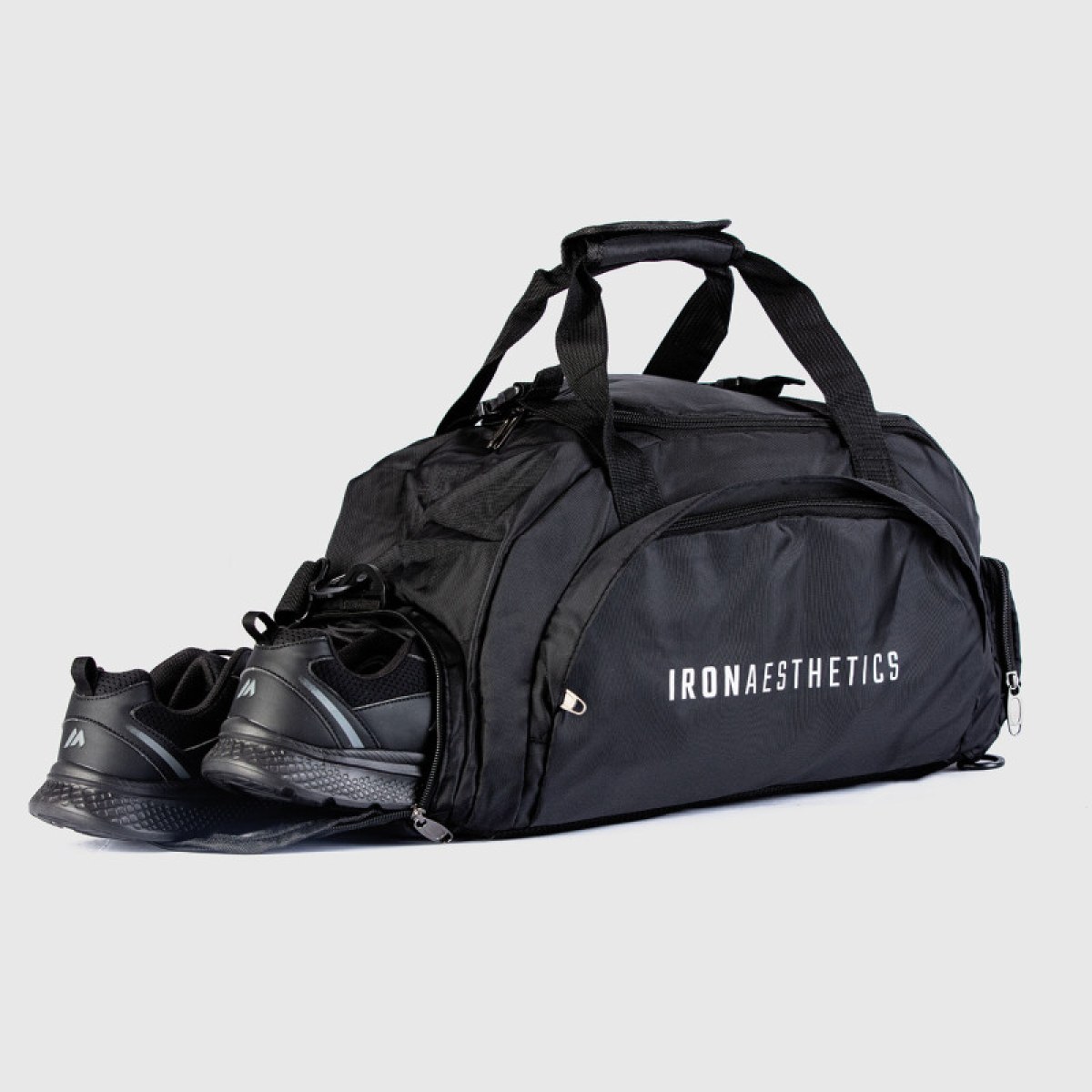 Športová taška Iron Aesthetics FitKit 2in1, čierna · záber 4