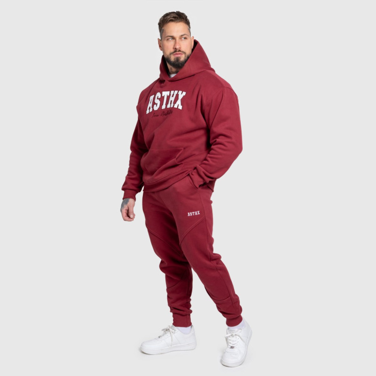 Tepláková súprava Iron Aesthetics ASTHX, bordová · záber 1