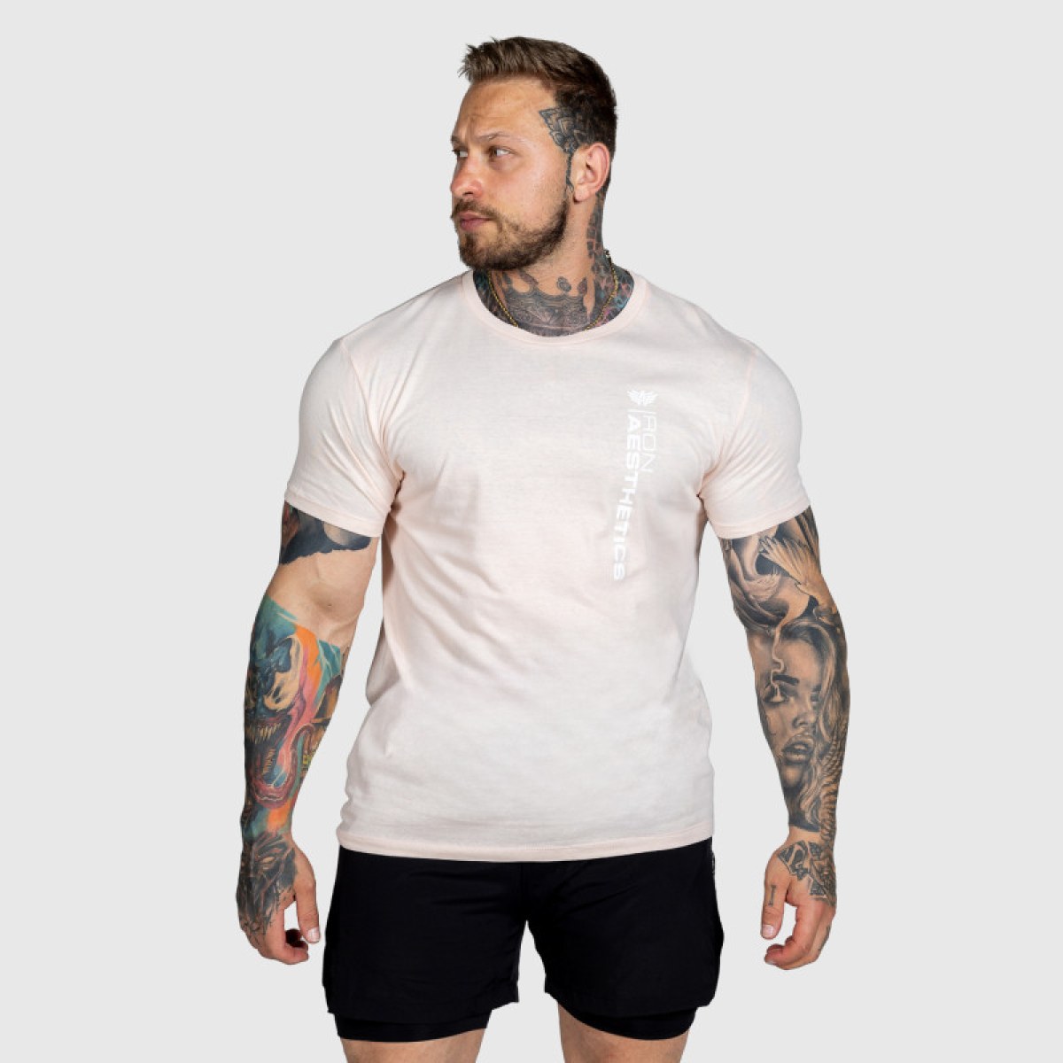 Pánske tričko Iron Aesthetics Comfort, ružové · záber 1