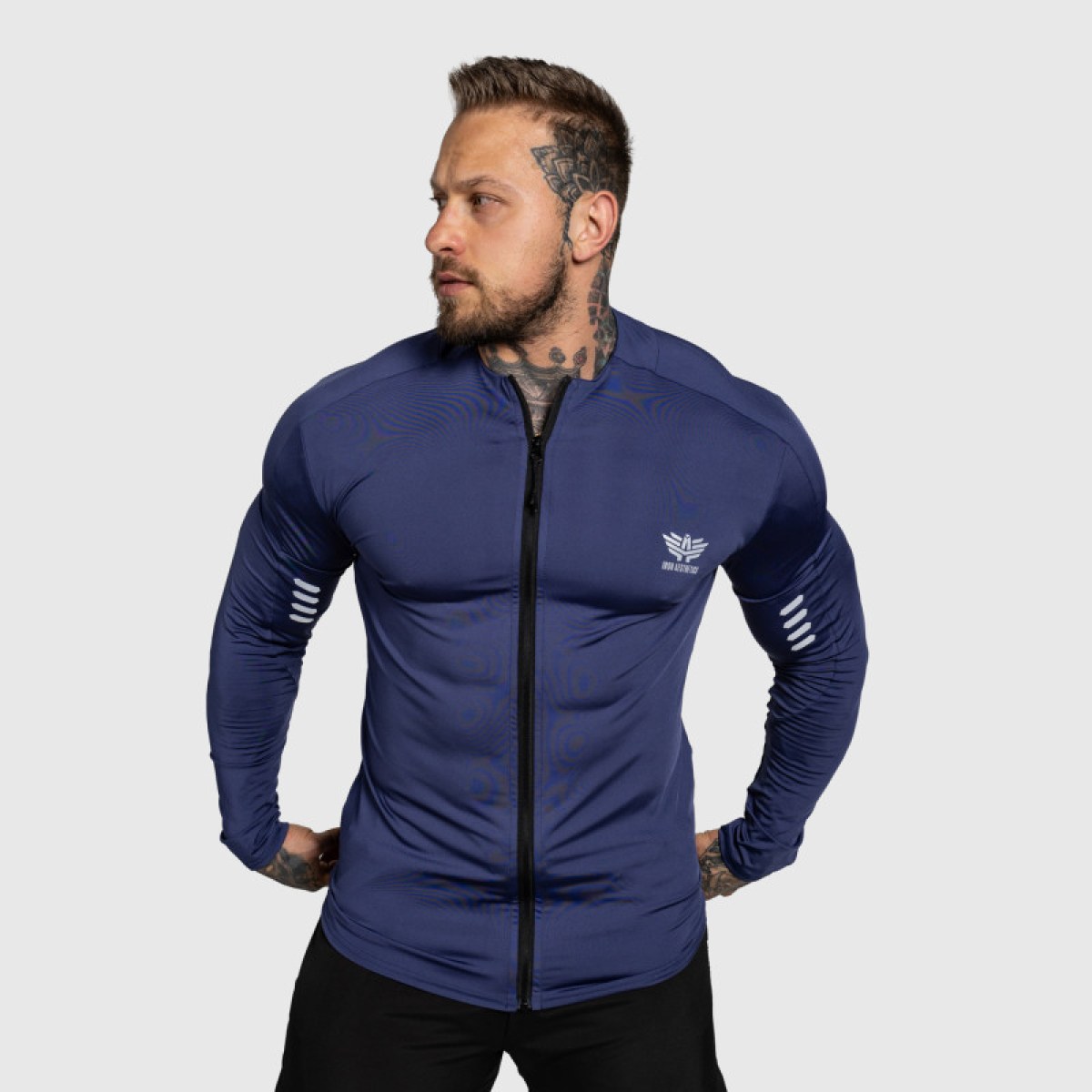 Športový top na zips Iron Aesthetics Unstoppable, modrý · záber 5