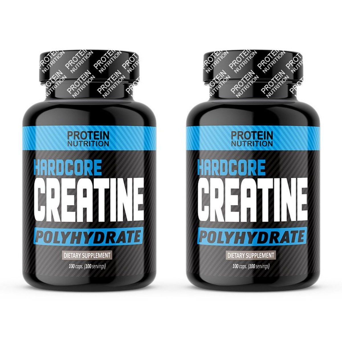1+1 Zadarmo: Hardcore Creatine Polyhydrate - Protein Nutrition 100 kaps. + 100 kaps. · záber 1