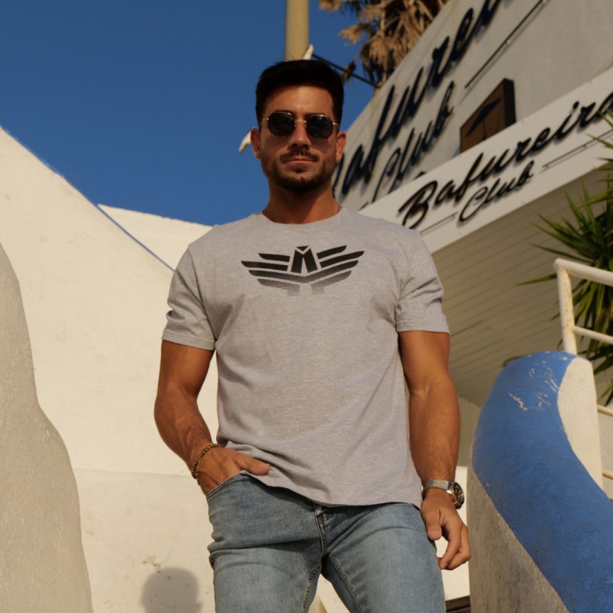 Pánske športové tričko Iron Aesthetics Break, sivé · záber 1