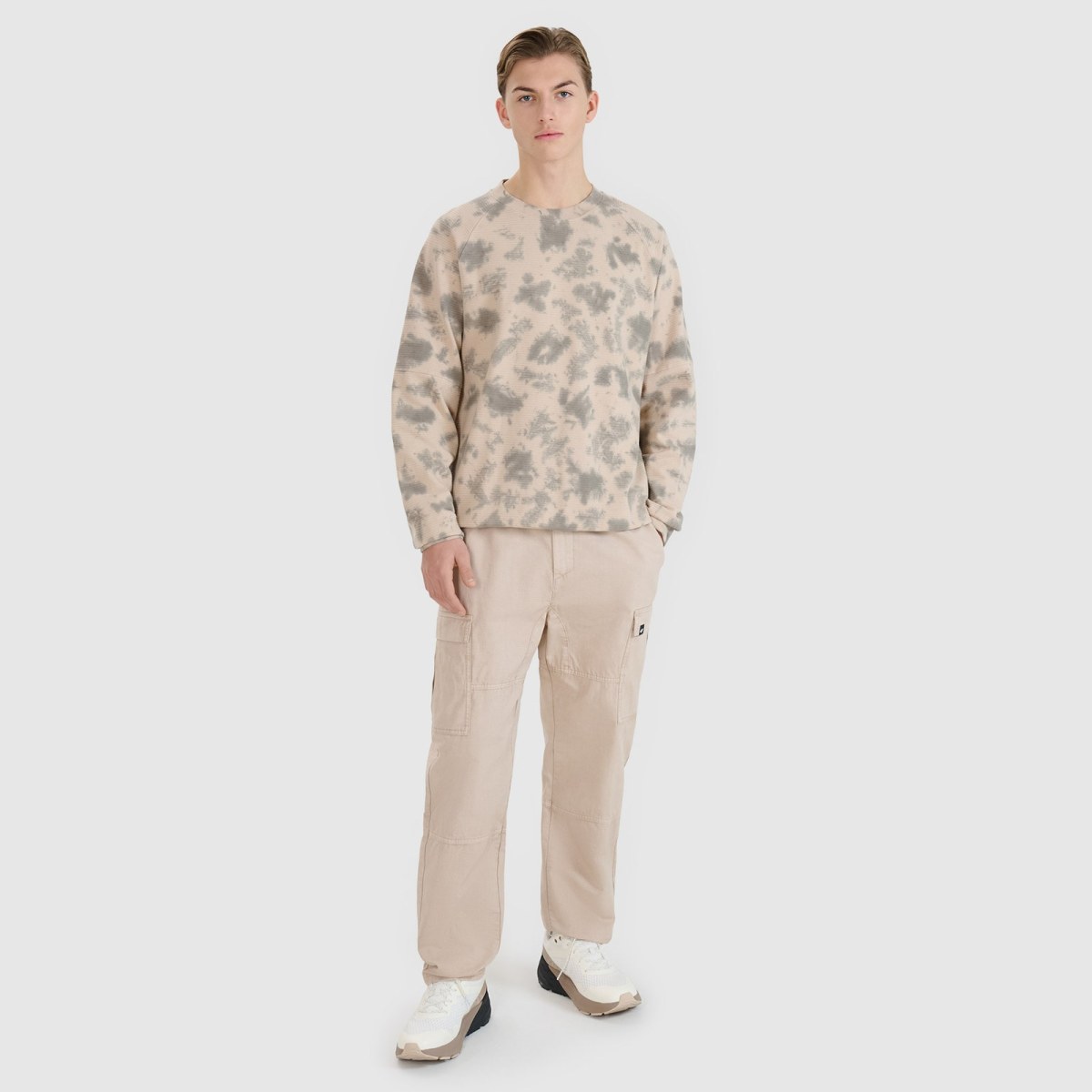 Pánske casual cargo nohavice - béžové · záber 1