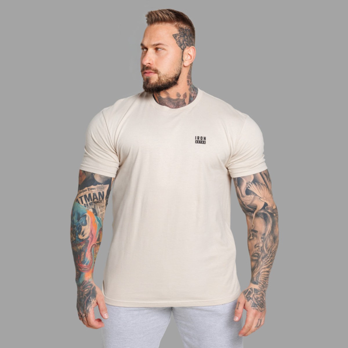 Pánske tričko Iron Aesthetics Blackout, sand · záber 2