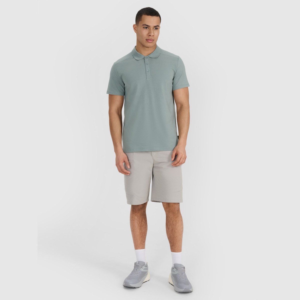 Pánske regular polo tričko - khaki · záber 2