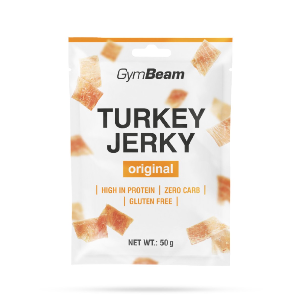 GymBeam Sušené mäso Turkey Jerky originál - Príchuť: Originál | Hmotnosť: 0,05 kg | Balenie: 50 · záber 1