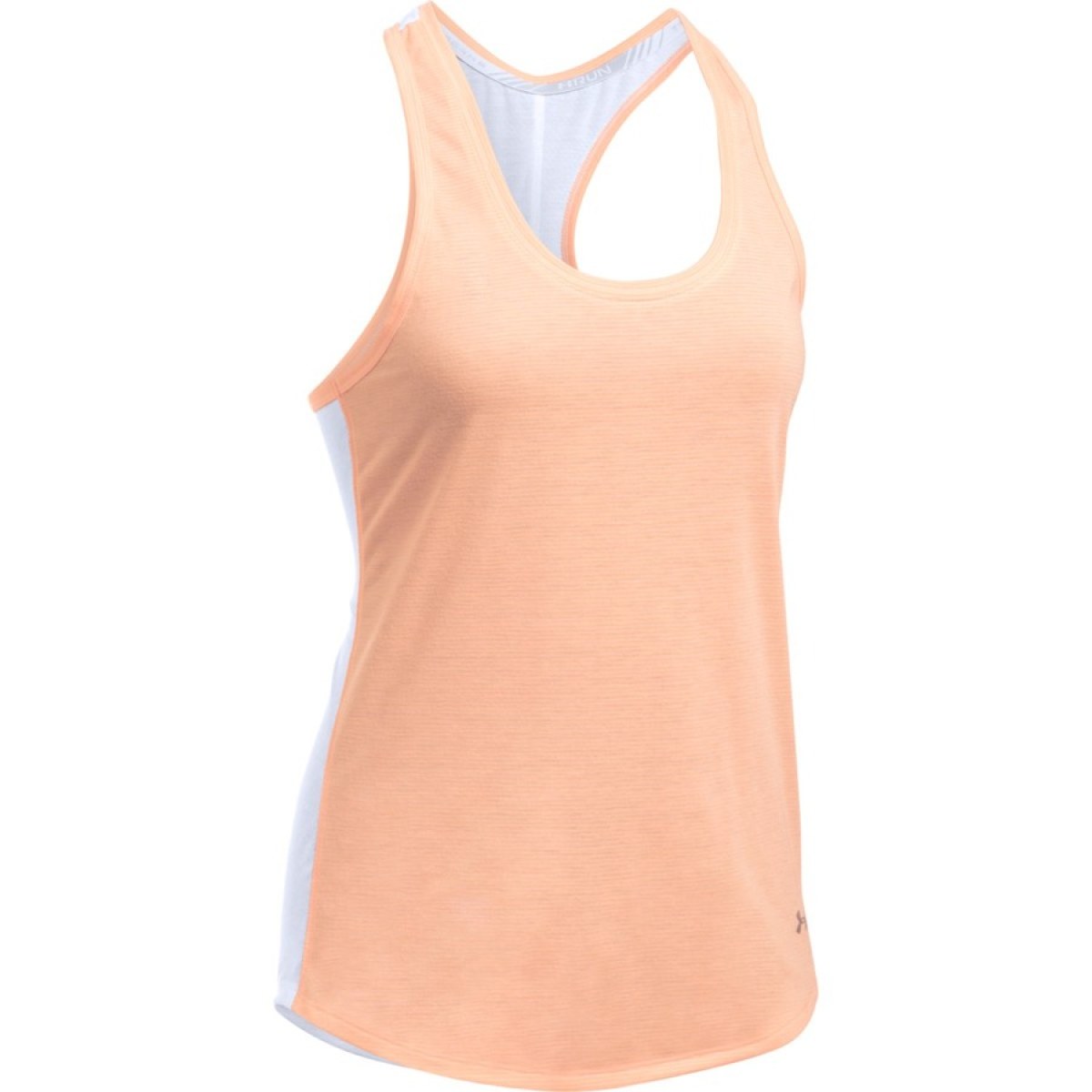 Under Armour Threadborne Run Mesh Tank True Gray Heather/Peach Orange/Reflective - S · záber 1