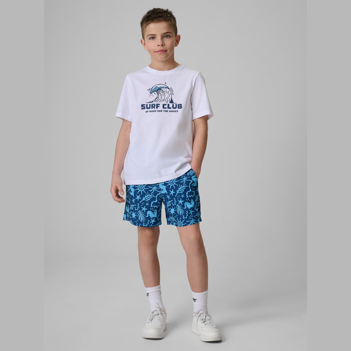 Plážové boardshorty chlapčenské - modré · záber 7