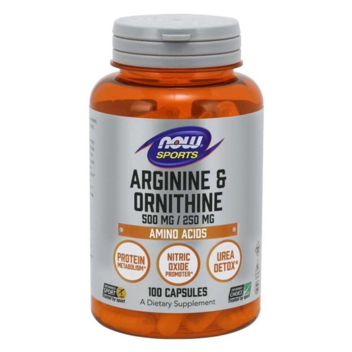 NOW Foods Arginine & Ornithine - Hmotnosť: 0,3175 kg | Balenie: 12 · záber 1