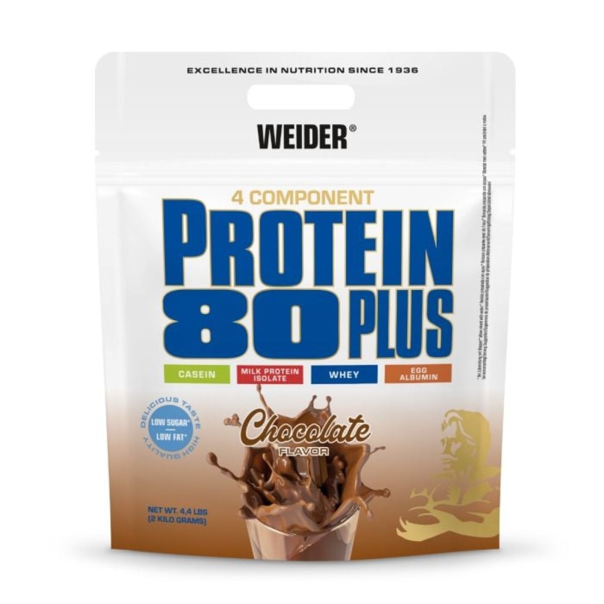 Weider Potein 80 PLUS čokoláda - Príchuť: Čokoláda | Hmotnosť: 2 kg | Balenie: 2 · záber 1