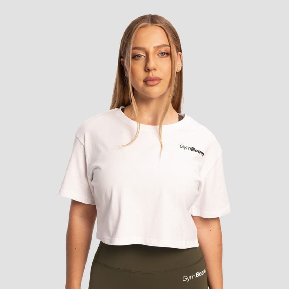 GymBeam Dámske tričko Cropped Limitless White XL · záber 1