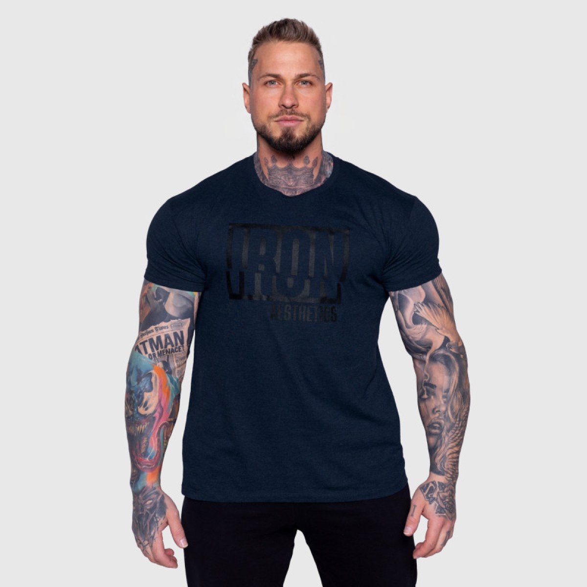 Pánske tričko Iron Aesthetics Slash, navy · záber 4