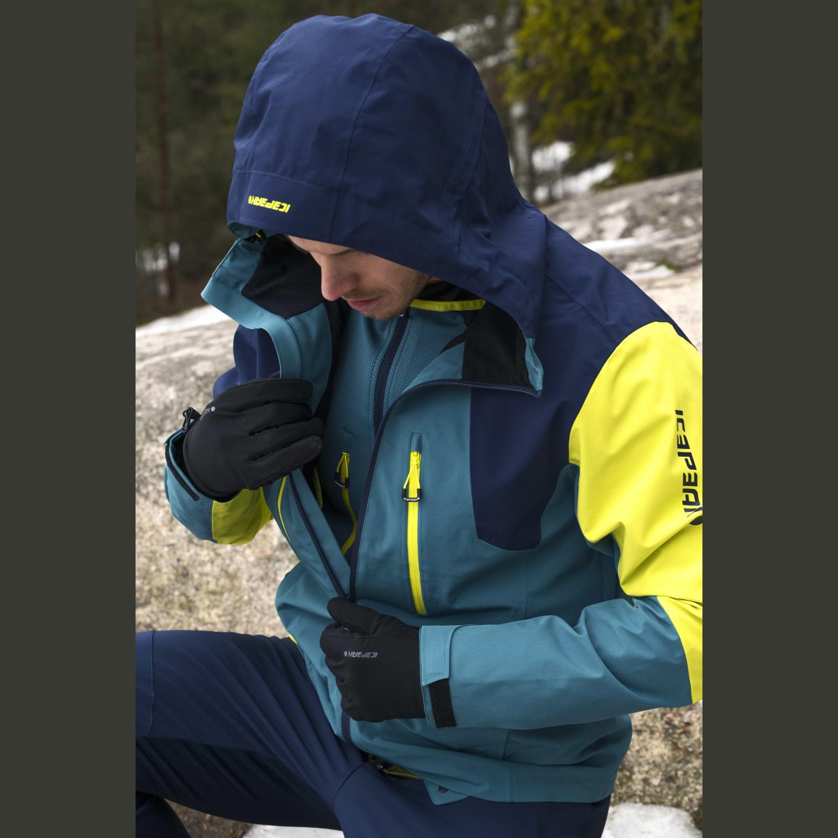 Icepeak Dassow Jacket M - Veľkosť: 48 | Farba: Modrá, Zelená · záber 4