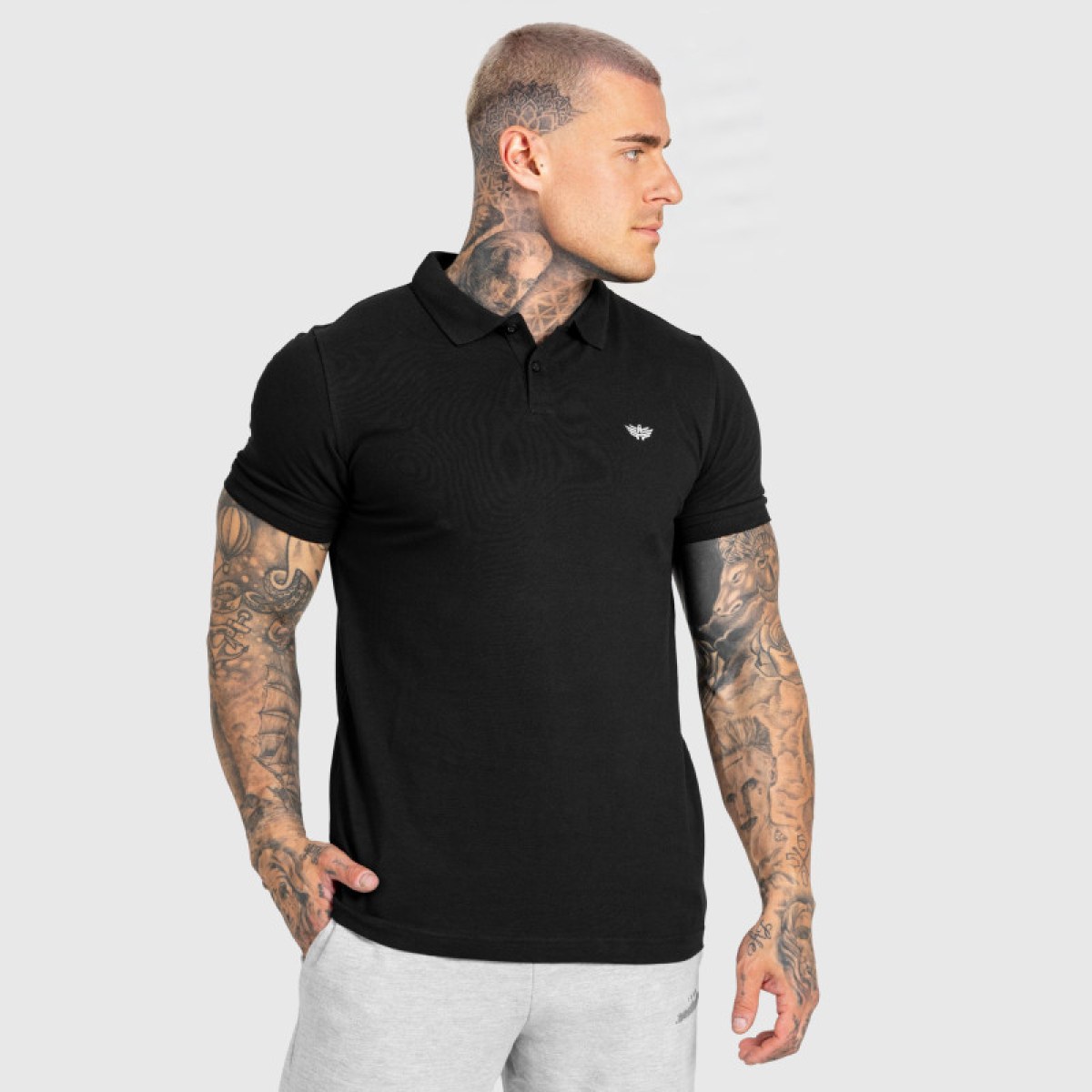 Pánske polo tričko Iron Aesthetics Smart, čierne · záber 2