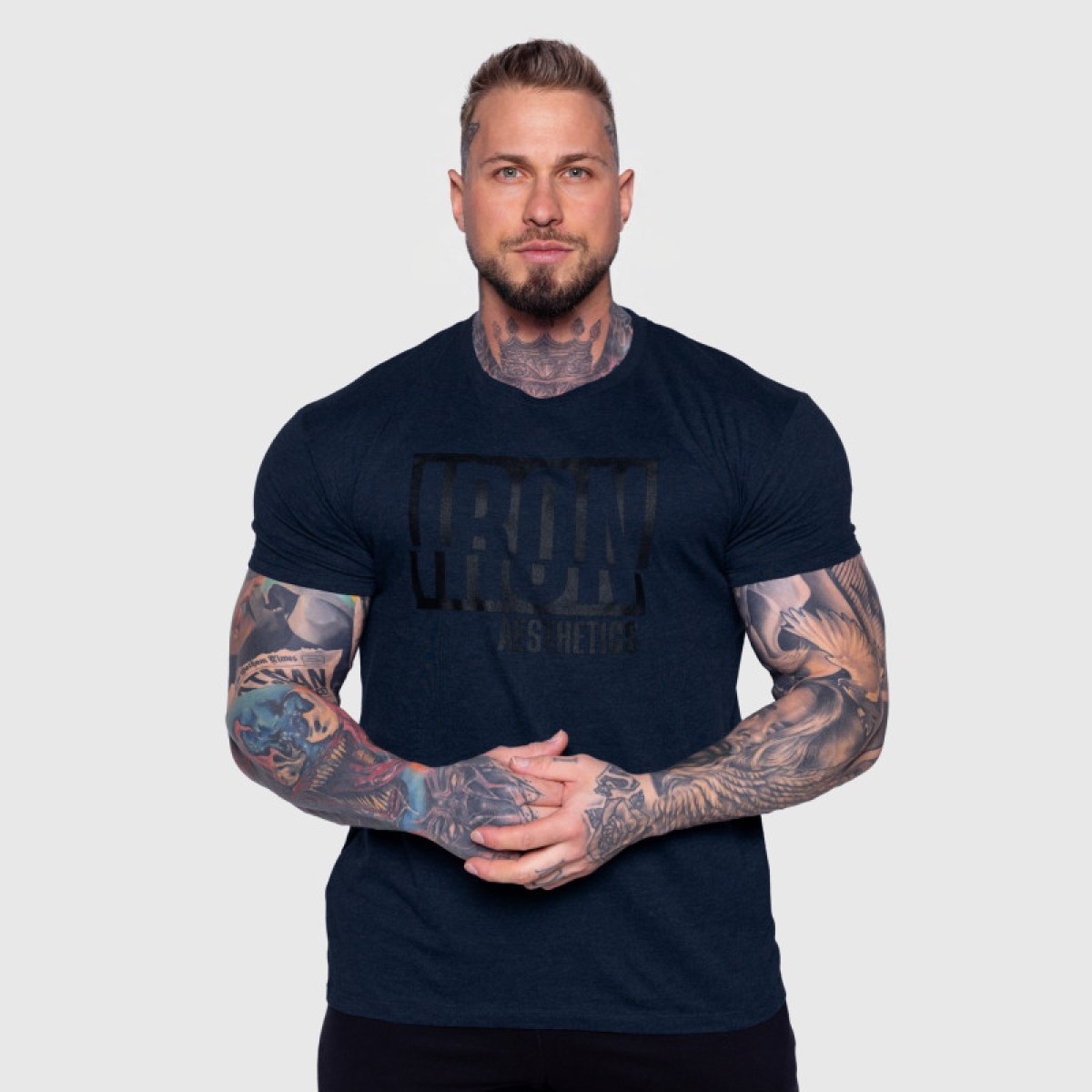 Pánske tričko Iron Aesthetics Slash, navy · záber 2