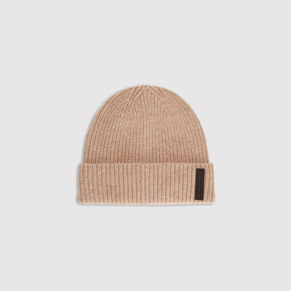 Vlnená čiapka beanie pánska - béžová · záber 1