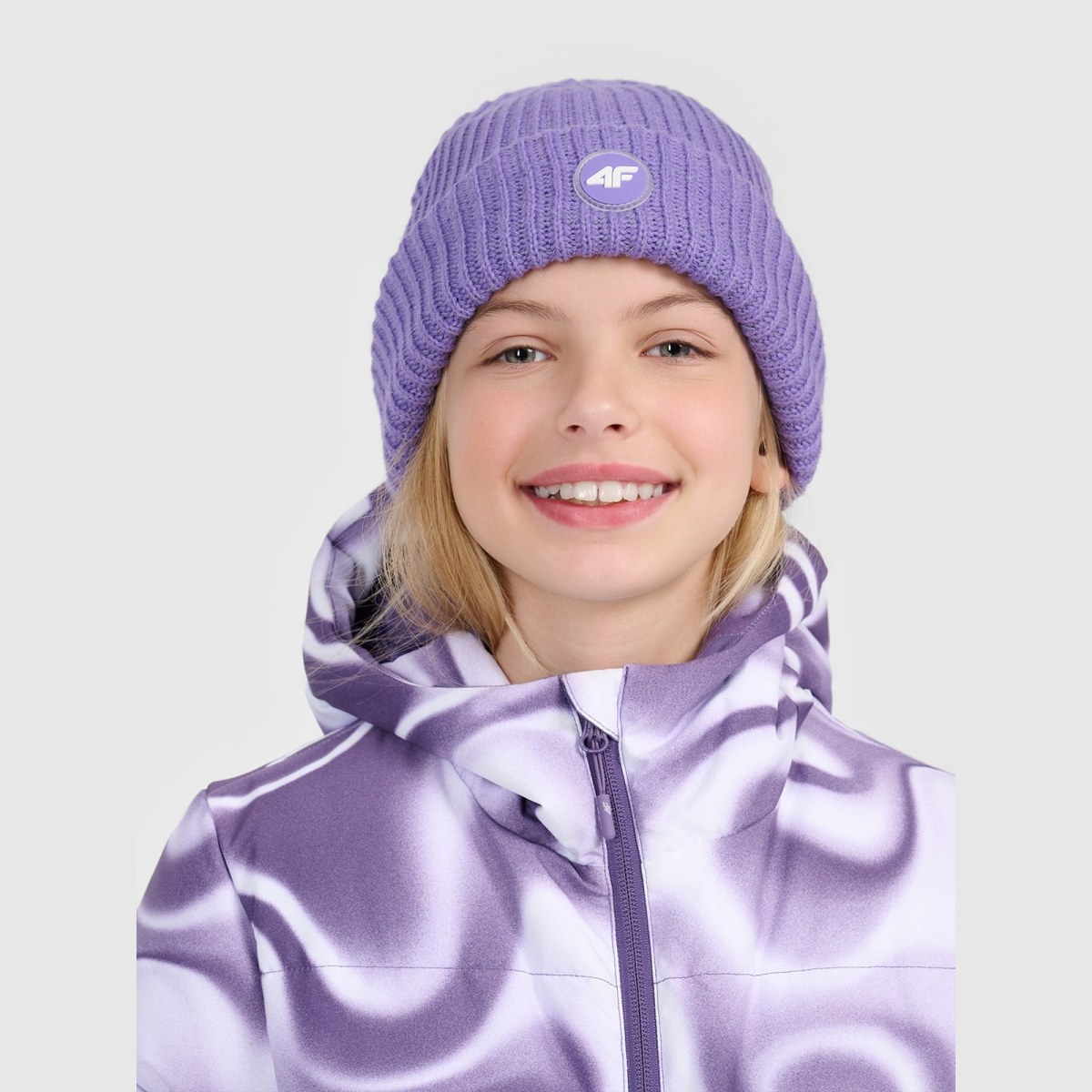 Dievčenská beanie čiapka - fialová · záber 1