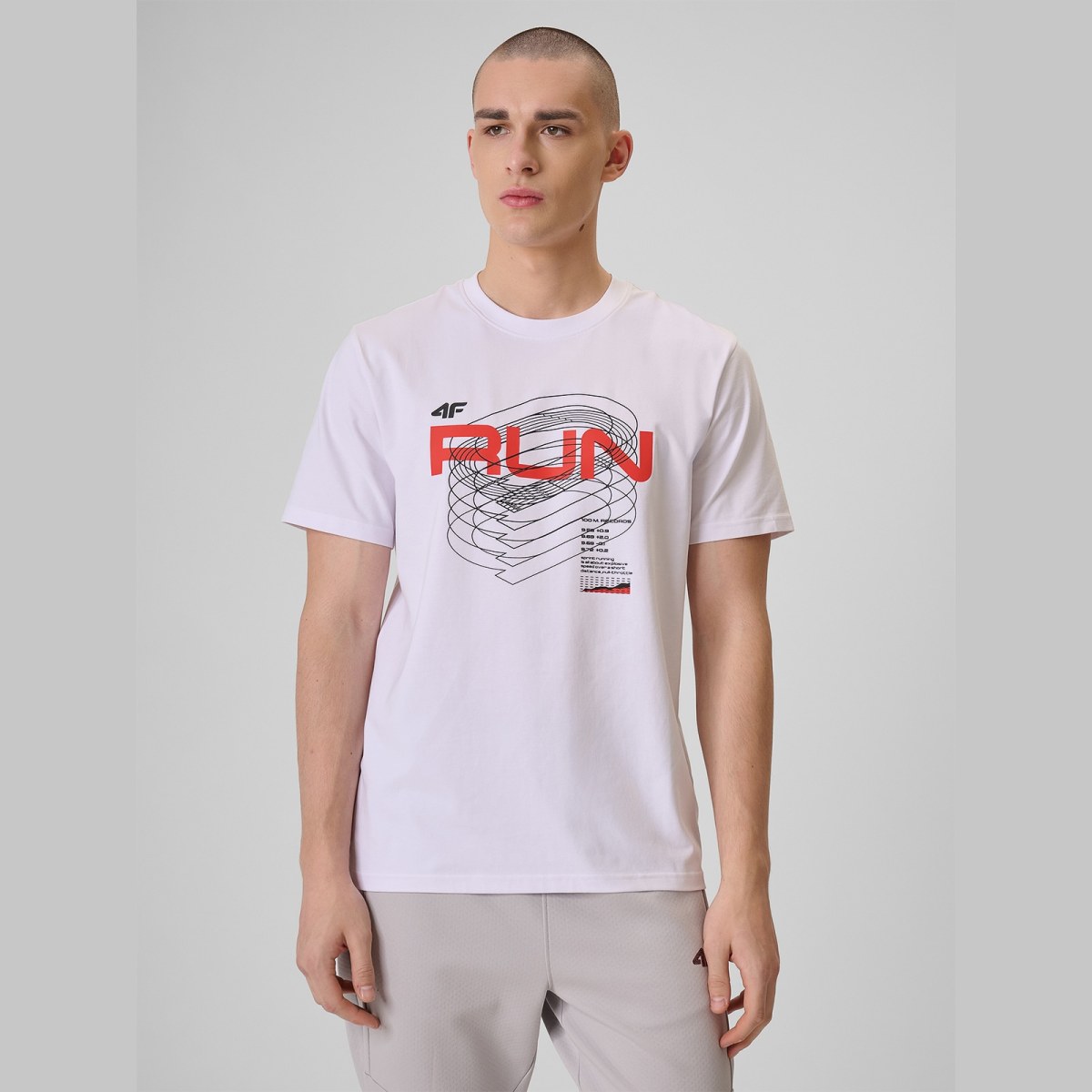 T-shirt regular s potlačou pánsky - biely · záber 1